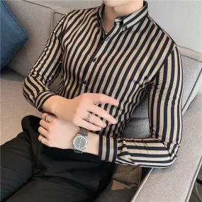 Men Vertical Stripe Shirt