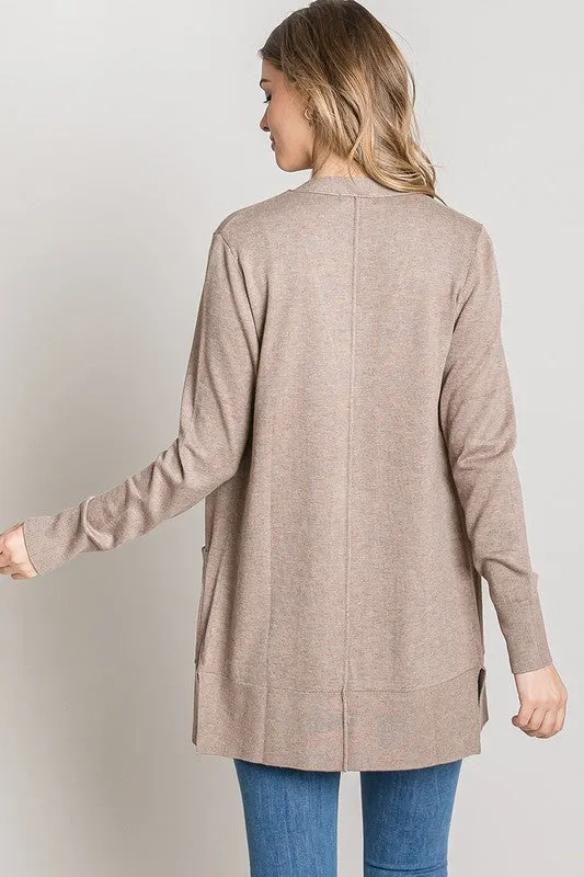 Mocha Soft Knit Cardigan