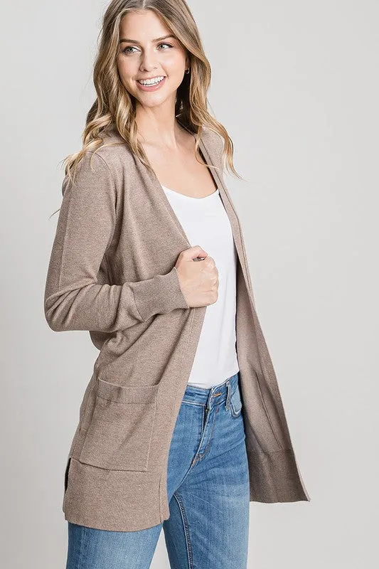 Mocha Soft Knit Cardigan