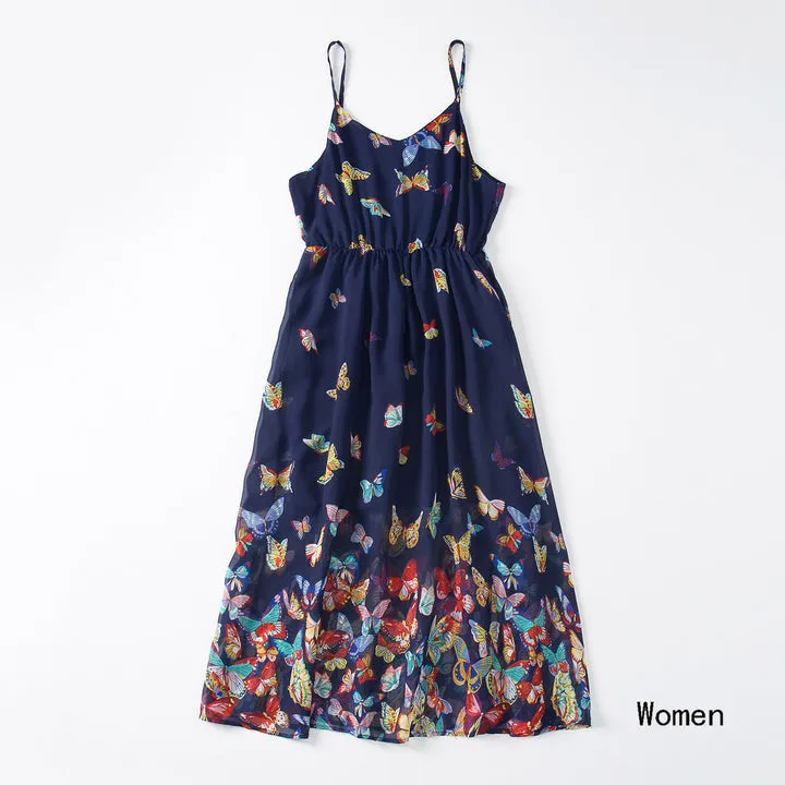 Mom and Son Short-sleeve Floral Print Dresses & T-shirts Sets