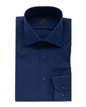 Navy Poplin Easy-iron Shirt