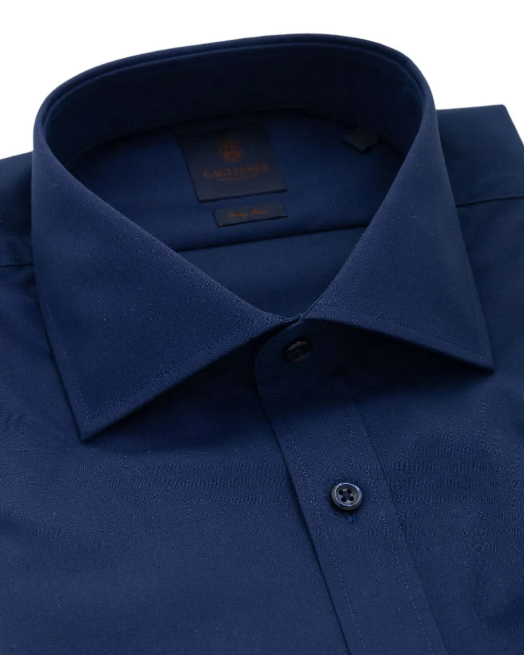 Navy Poplin Easy-iron Shirt