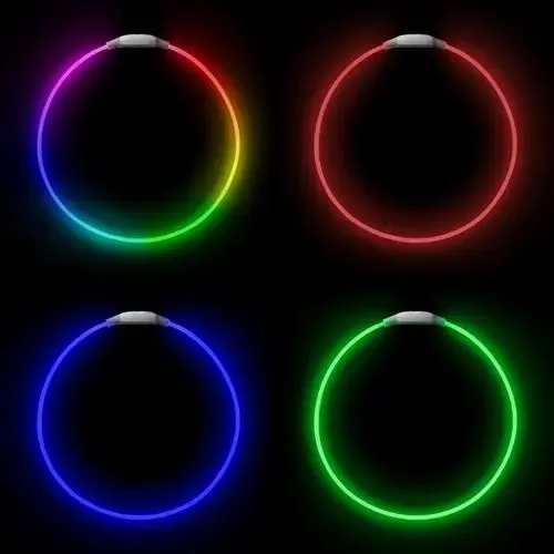 NiteHowl Max Rechargeable LED Necklace (Flat Band for Fluffy Coats)