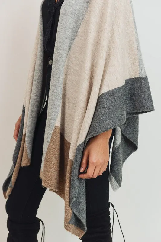 Oatmeal Poncho Cardigan