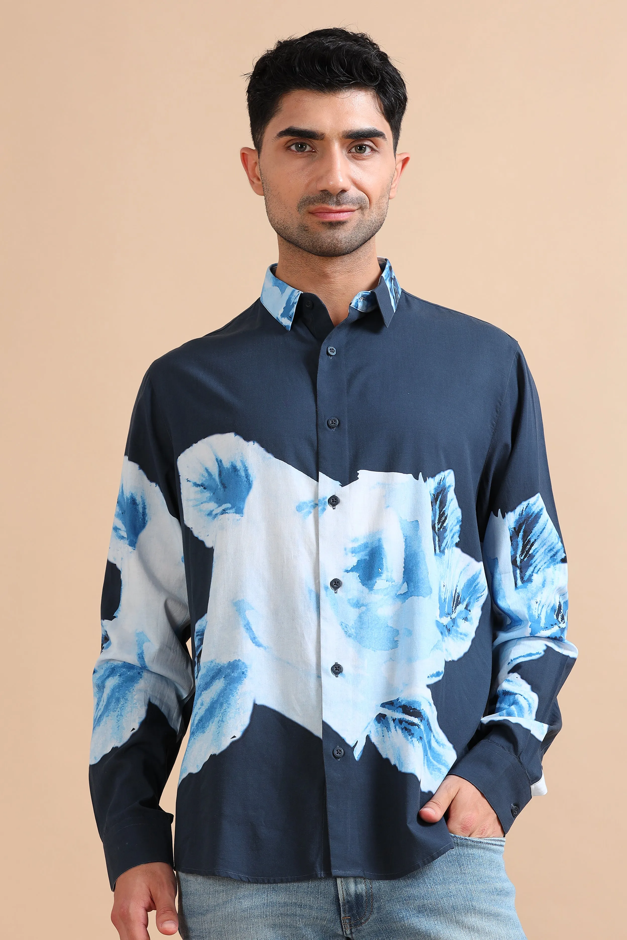 Ocean Bloom Abstract Shirt