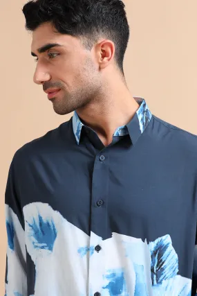 Ocean Bloom Abstract Shirt