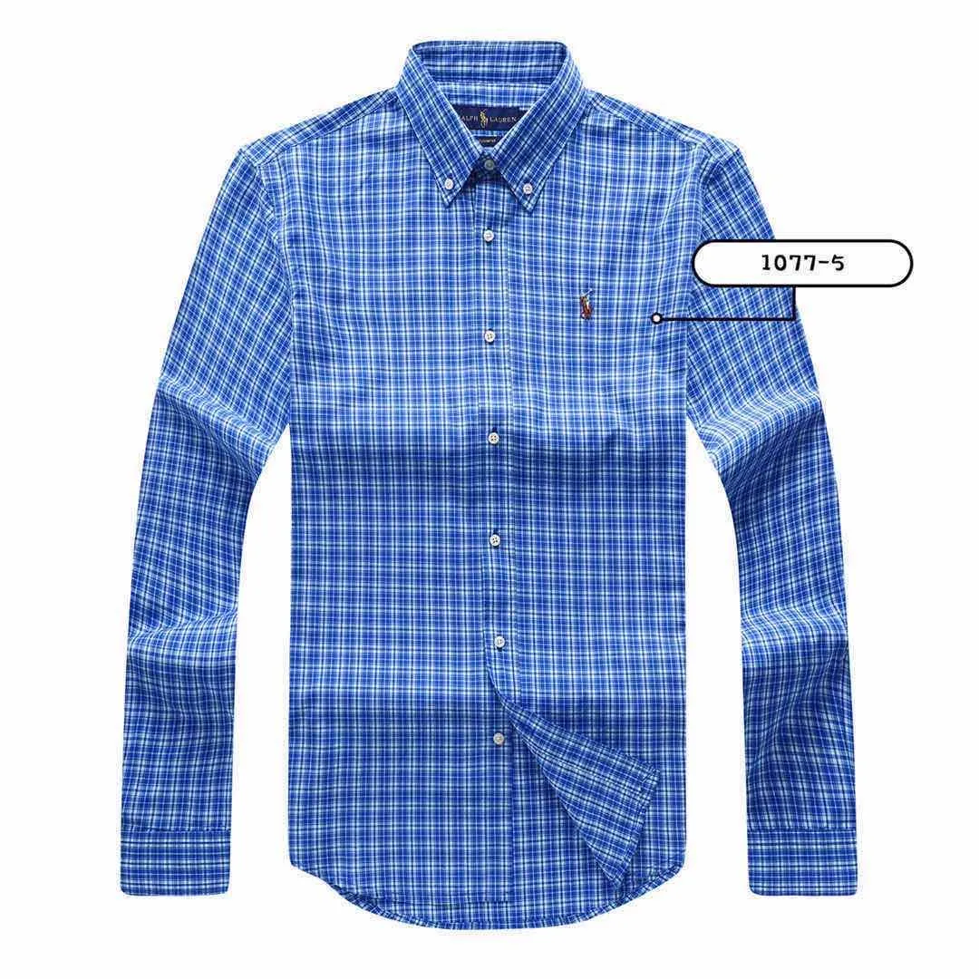 PRL Custom Fit Long Sleeve Blue Check Shirt