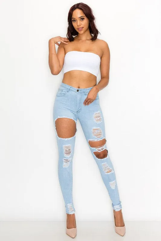 "Killin' Em" Distressed Ripped Jeans