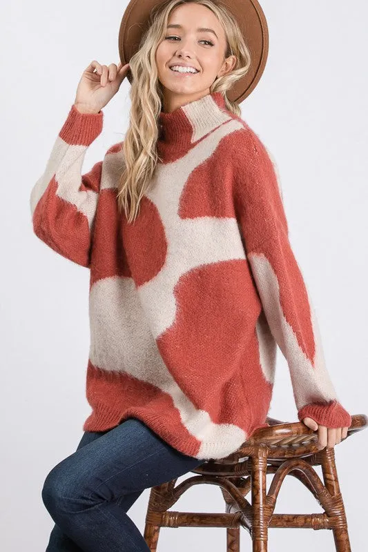 Rust Print Sweater