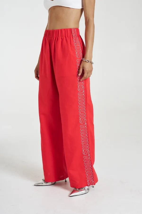 Sig Linen Pants Scarlet Summi