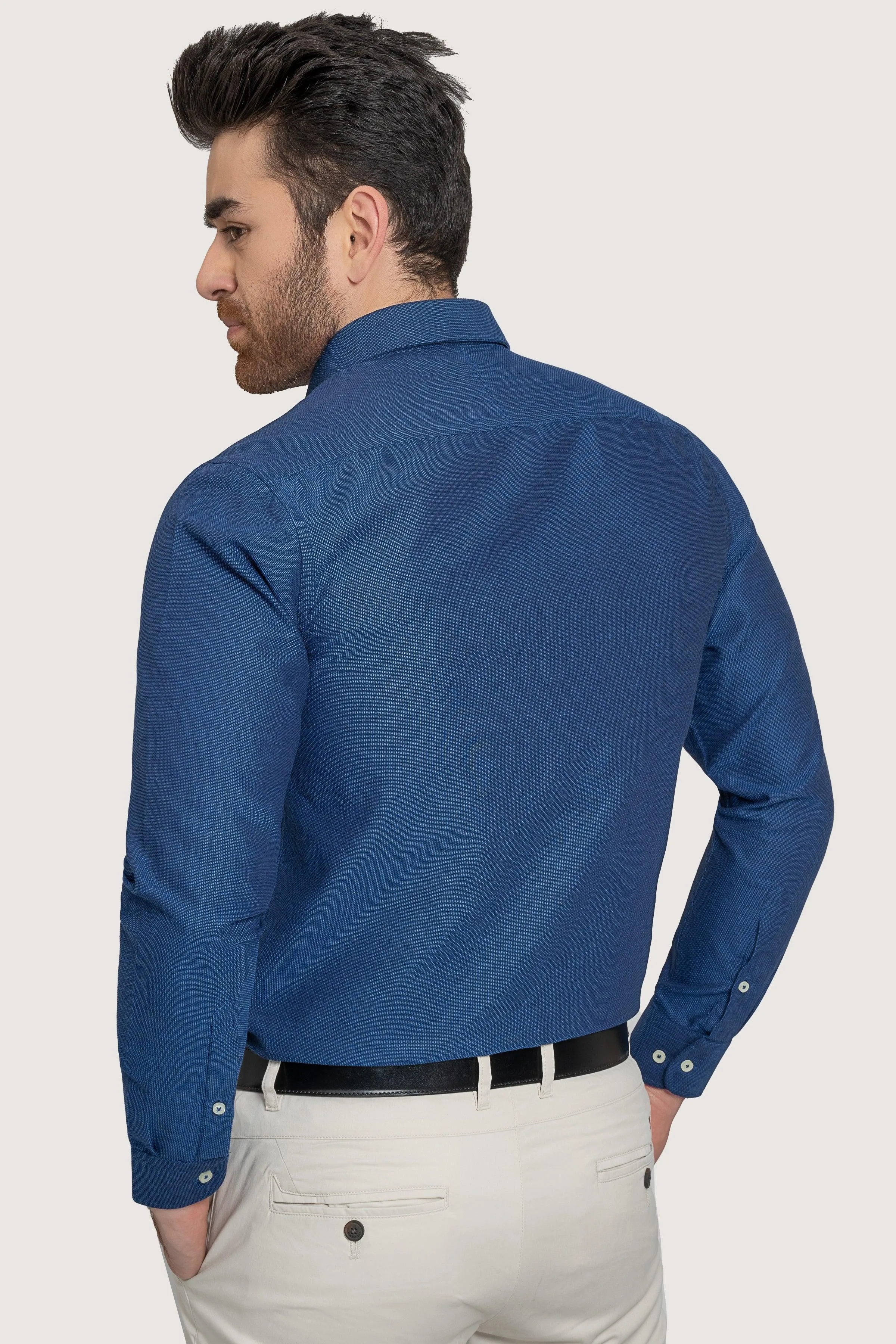 SMART SHIRT BLUE SELF