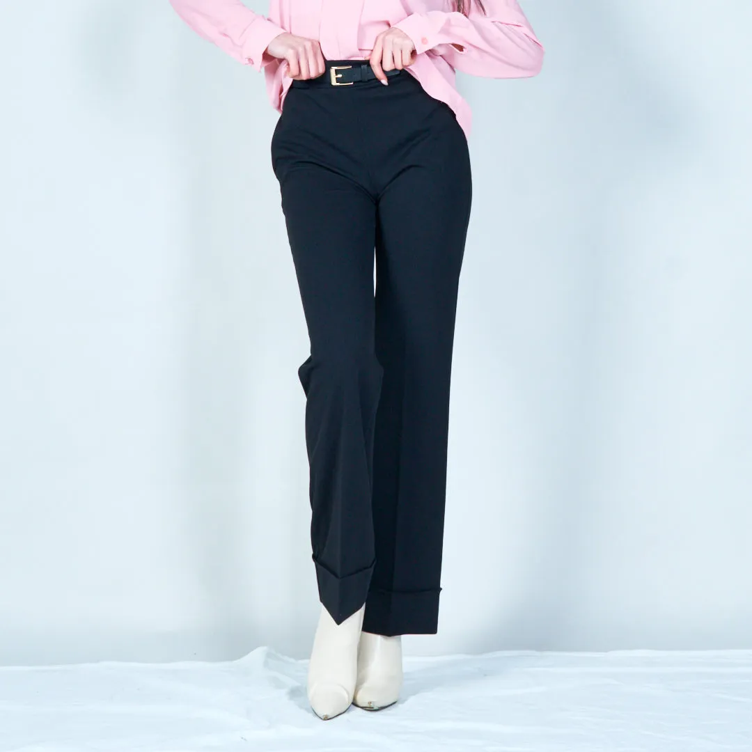 Tailored cuffed trousers with belt wholesale