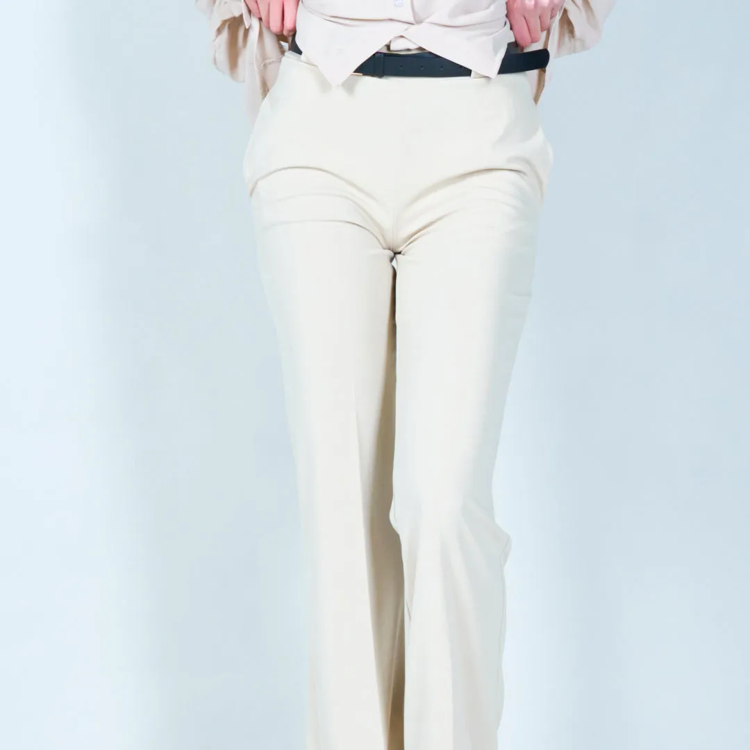 Tailored cuffed trousers with belt wholesale