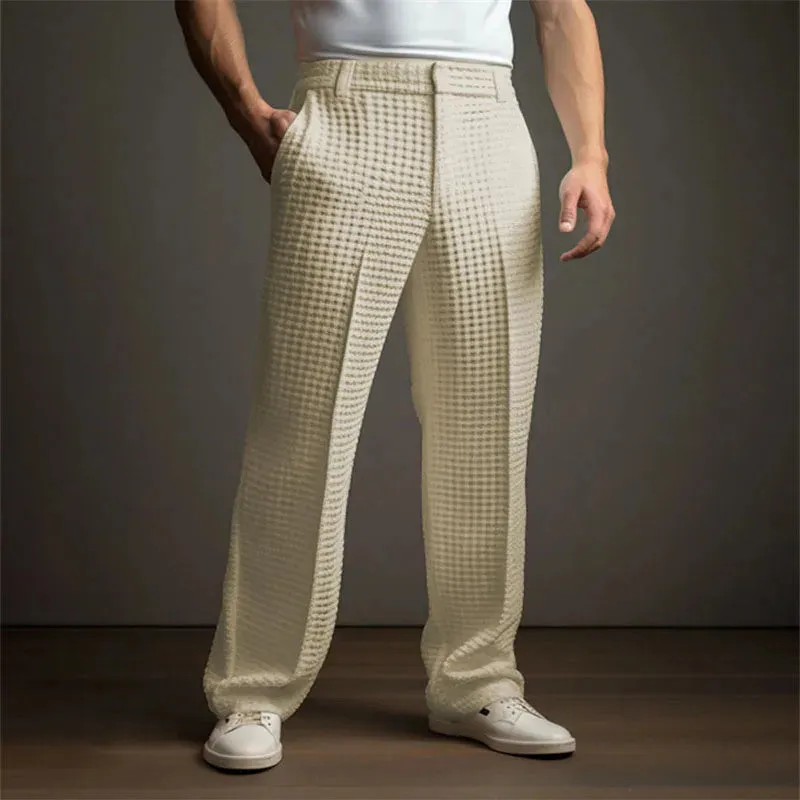 TEXTURED WAFFLE FLEX TROUSERS