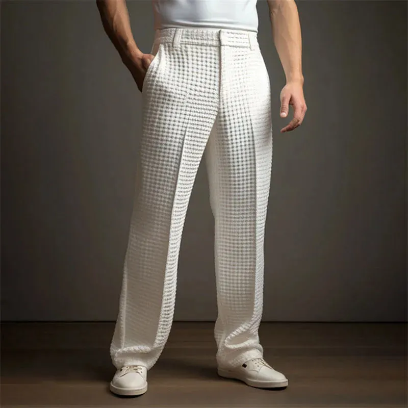 TEXTURED WAFFLE FLEX TROUSERS