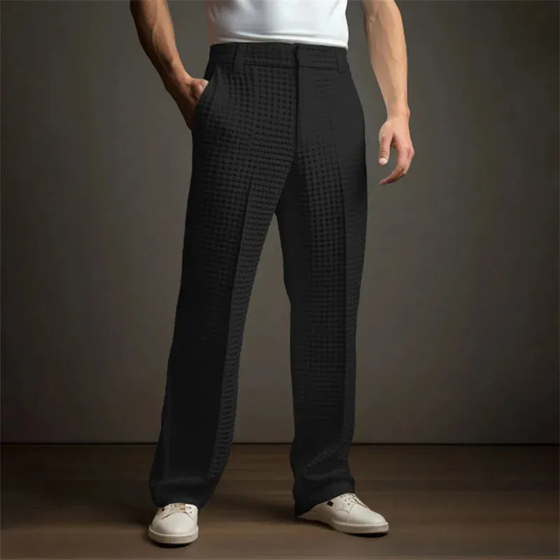 TEXTURED WAFFLE FLEX TROUSERS