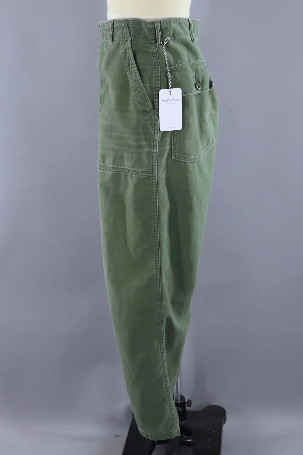 Vintage 1950s-1960s US Army Pants / OG-107 Olive Drab