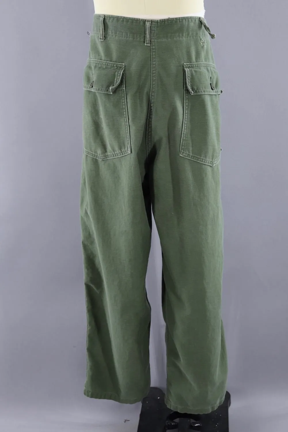 Vintage 1950s-1960s US Army Pants / OG-107 Olive Drab