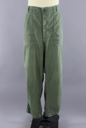 Vintage 1950s-1960s US Army Pants / OG-107 Olive Drab