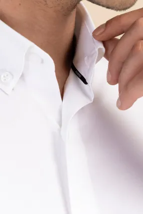 White Poplin Solid Shirt