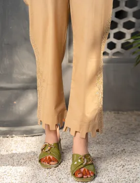 Women "LUNARA" Embroidered Cotton Trouser